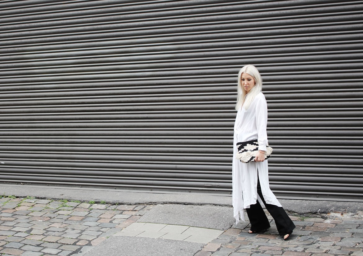 selfnation flared longblouse hm monochrome look selfnation flared longblouse hm monochrome look